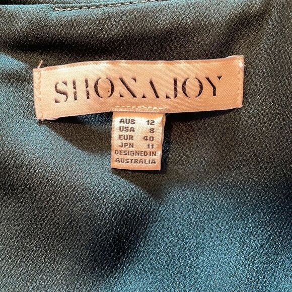 Shona Joy Draped Cocktail Frill Dress Emerald 8 - Picture 5 of 7